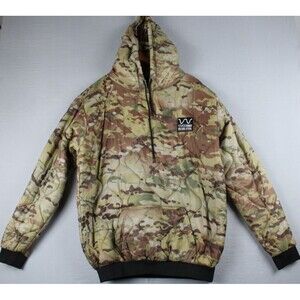Woobie Brothers Camo Hoodie Pull Over Camo Cold Weather Small Light Brown